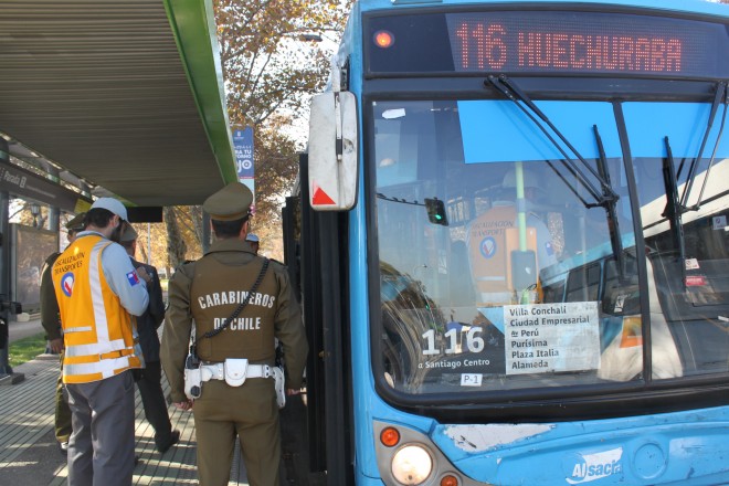 Fiscalizacion condiciones técnicas buses Transantiago